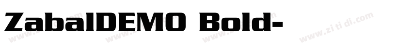 ZabalDEMO Bold字体转换